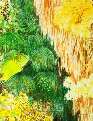 Palms at Agua Calente by Kathleen Carman